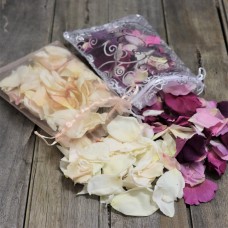 40 x Organza Bags with Rose Petals